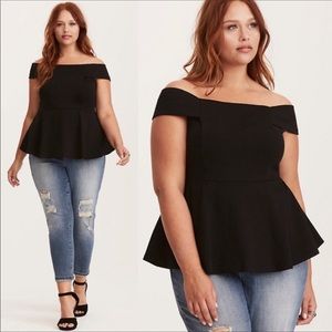 Torrid off the shoulder peplum
